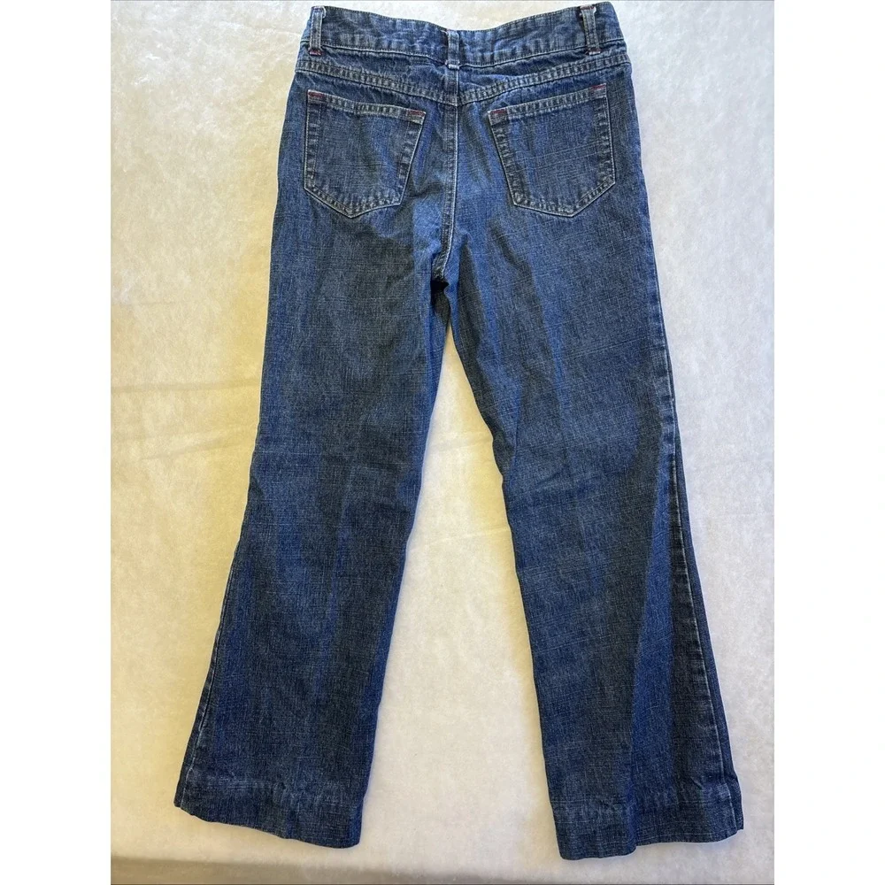 Y2K Vtg Faded Glory Girls Jeans Size 12‎ Embroidered Flowers Stretch Bootcut